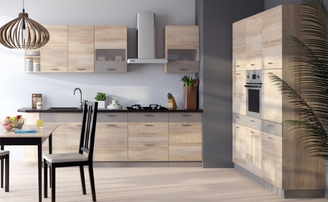 Модульная кухня в цвете дуб сонома