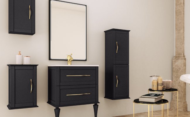 Небольшие навесные шкафы-пеналы для ванной