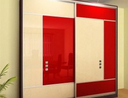 Продажа Шкаф купе с красными фасадами и подсветкой в каталоге Купить Шкаф купе с красными фасадами и подсветкой в каталоге