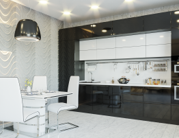 Продажа Прямая черная кухня в стиле хай-тек в каталоге Купить Прямая черная кухня в стиле хай-тек в каталоге