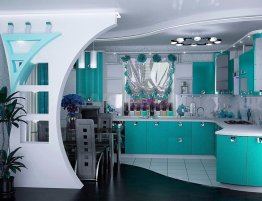 Продажа Большая угловая кухня, фартук с фотопечатью в каталоге Купить Большая угловая кухня, фартук с фотопечатью в каталоге