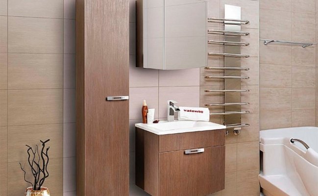 Шкаф для ванной под дерево