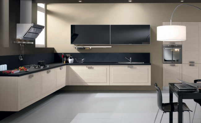 Угловая подвесная кухня