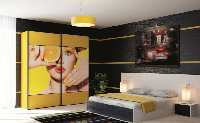 Шкаф с фотопечатью на фасадах