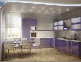 Продажа Угловая узкая кухня с фартуком мозайкой в каталоге Купить Угловая узкая кухня с фартуком мозайкой в каталоге