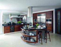Продажа Кухня с круглым островом, фасады дерево в каталоге Купить Кухня с круглым островом, фасады дерево в каталоге