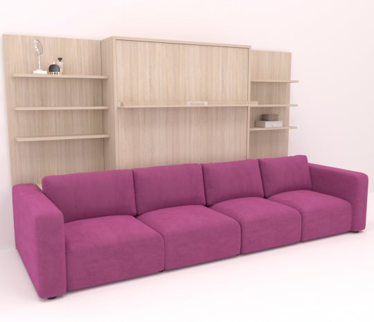 Диван кровать с открытыми полками