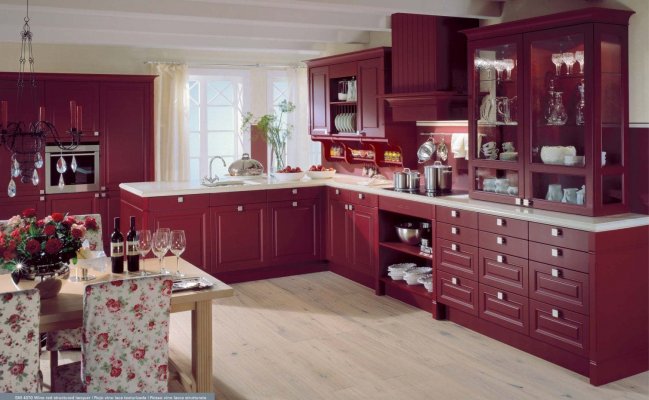 Угловая кухня в стиле кантри