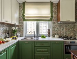 Продажа Угловая кухня в стиле кантри Зелёный цвет в каталоге Купить Угловая кухня в стиле кантри Зелёный цвет в каталоге