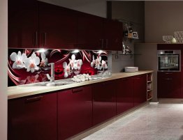 Продажа Кухня угловая с фотопечатью на фартуке в каталоге Купить Кухня угловая с фотопечатью на фартуке в каталоге