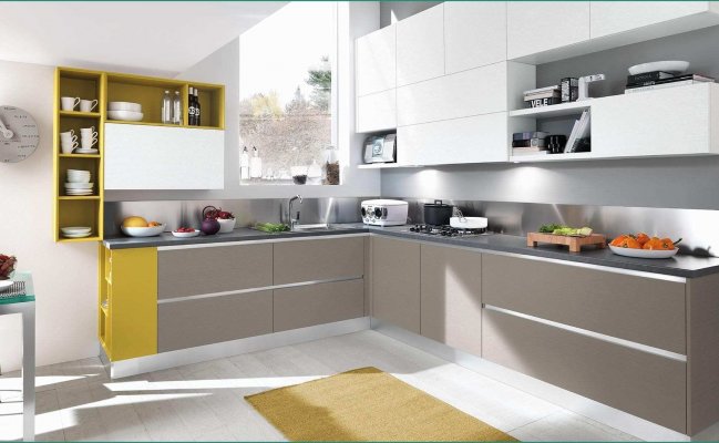 Угловая кухня в стиле модерн