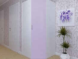 Продажа Угловой шкаф с сиреневой дверцей в каталоге Купить Угловой шкаф с сиреневой дверцей в каталоге