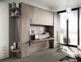 Купить Шкаф с встроенным письменным столом и спальным местом в каталоге Современные