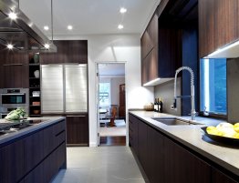 Продажа Большая прямая кухня цвета венге в каталоге Купить Большая прямая кухня цвета венге в каталоге