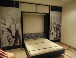 Продажа Встроенный шкаф-кровать с фотопечатью на фасадах в каталоге Купить Встроенный шкаф-кровать с фотопечатью на фасадах в каталоге