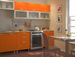 Купить Кухня со стеклянными фасадами в каталоге Из пвх