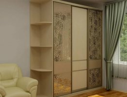 Продажа Шкаф-купе боковой с бежевыми фасадами в каталоге Купить Шкаф-купе боковой с бежевыми фасадами в каталоге