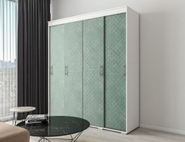 Продажа Четырехстворчатый шкаф-купе с фасадами из эко-кожи в каталоге Купить Четырехстворчатый шкаф-купе с фасадами из эко-кожи в каталоге