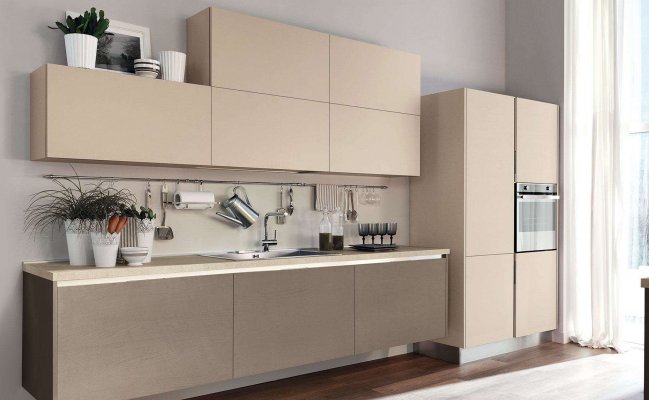 Навесная кухня цвет капучино