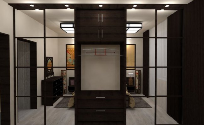 Встроенный шкаф в японском стиле
