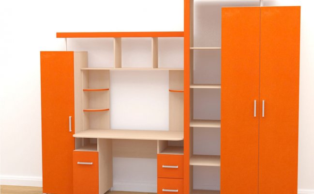 Шккаф-стенка совмещенный с письменным столом