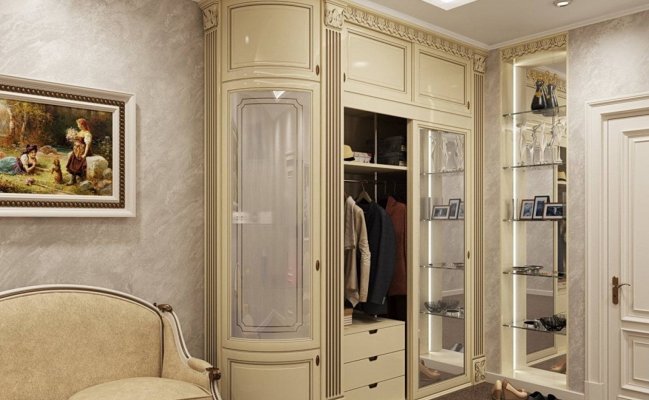 Радиусный классический шкаф