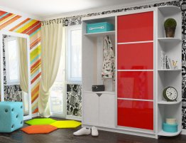 Продажа Шкаф-купе для прихожей красного цвета в каталоге Купить Шкаф-купе для прихожей красного цвета в каталоге