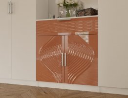 Купить Комод с рельефными глянцевыми фасадами в каталоге В коридор