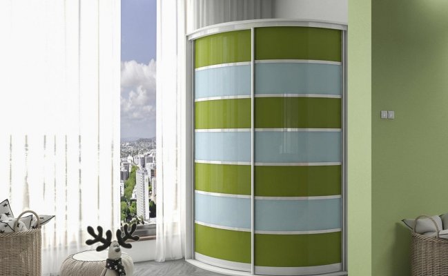 Шкаф-купе радиусный угловой