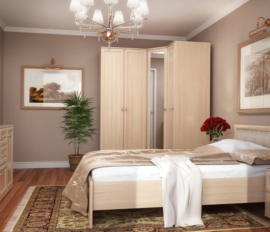 Шкаф -угловой с зеркалом модульный