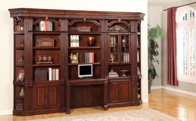 Книжный шкаф-стенка со столом