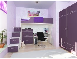 Продажа Фиолетовый шкаф для детской в каталоге Купить Фиолетовый шкаф для детской в каталоге
