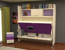Купить Шкаф-кровать с боковыми полками в каталоге Современные