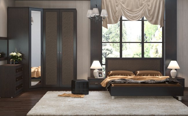 Угловой шкаф венге