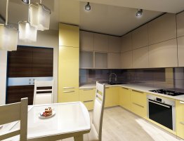 Продажа Угловая кухня в желто-бежевых цветах в каталоге Купить Угловая кухня в желто-бежевых цветах в каталоге