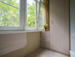 Продажа Встроенный шкаф с тумбой на лоджии в каталоге Купить Встроенный шкаф с тумбой на лоджии в каталоге