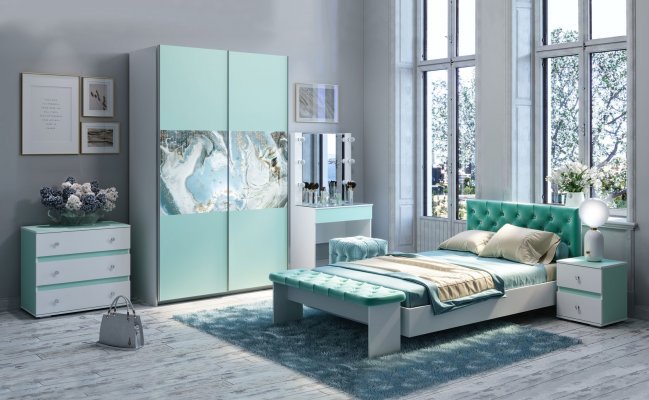 Шкаф-купе декорированный рисунком