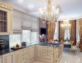 Продажа Кухня с фасадами из дерева в стиле барокко в каталоге Купить Кухня с фасадами из дерева в стиле барокко в каталоге