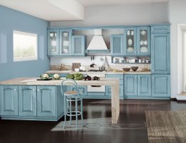 Продажа Прямая кухня с островом совмещенным с барной стойкой в каталоге Купить Прямая кухня с островом совмещенным с барной стойкой в каталоге