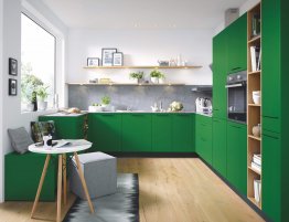 Продажа Кухня в зеленом цвете с открытыми полками в каталоге Купить Кухня в зеленом цвете с открытыми полками в каталоге