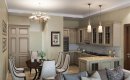 Кухня неоклассика совмещенная с гостиной