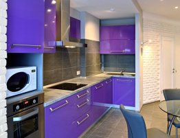 Продажа Небольшая угловая кухня с фартуком цвета графит в каталоге Купить Небольшая угловая кухня с фартуком цвета графит в каталоге
