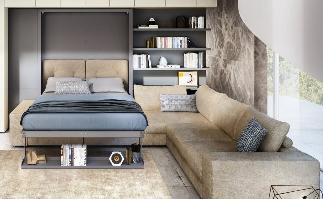 Шкаф-кровать с угловым диваном