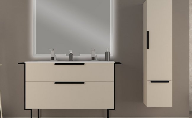 Навесной шкаф-пенал для ванной