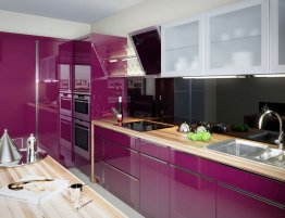 Продажа Угловая кухня с глянцевыми и стеклянными фасадами  в каталоге Купить Угловая кухня с глянцевыми и стеклянными фасадами  в каталоге