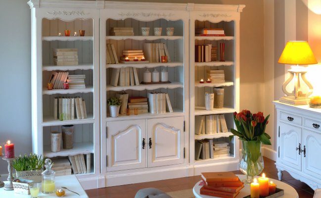Шкаф для книг с открытыми стеллажами
