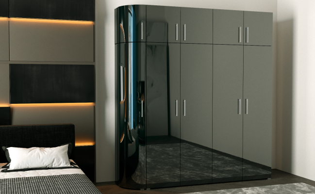 Шкаф распашной радиусный