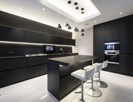 Продажа Черная матовая кухня в стиле хай-тек в каталоге Купить Черная матовая кухня в стиле хай-тек в каталоге