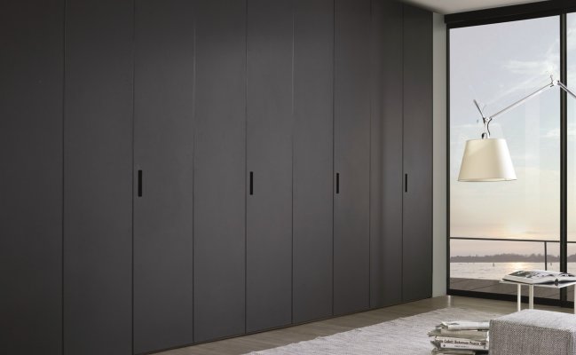 Шкаф встроенный цвета графит 