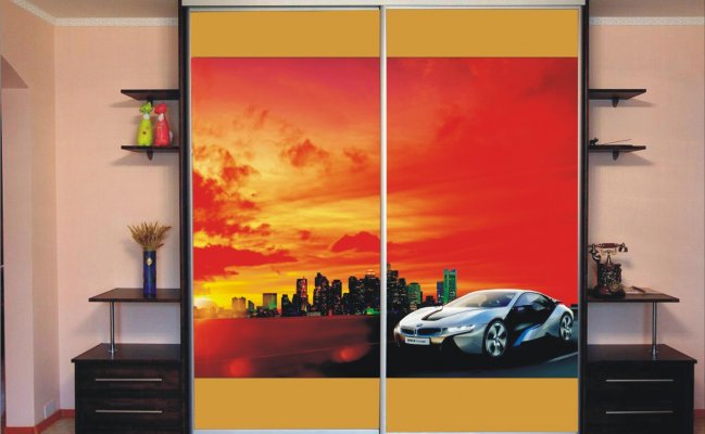 Боковой шкаф с фотопечатью